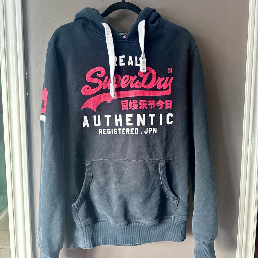 Superdry Black Hoodie - Men size M